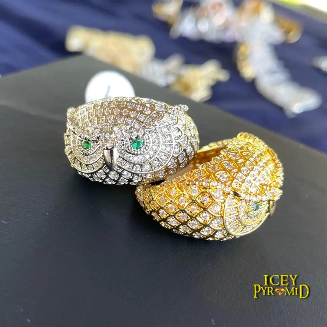 Owl Iced Out Ring - Cartice™LuxuryJewelryGoldSilverWatchBraceletNecklaceChainIced-outCubanMoissaniteTarnish-freeStainlessDurablePremiumShinePlatedStatementDiamondAffordable