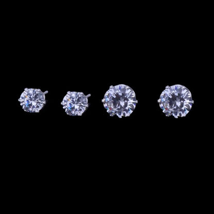 VVS Round Iced Out Stud Earrings - Cartice™LuxuryJewelryGoldSilverWatchBraceletNecklaceChainIced-outCubanMoissaniteTarnish-freeStainlessDurablePremiumShinePlatedStatementDiamondAffordable