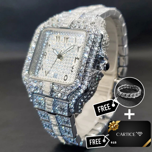 Arabic Iced Out Watch