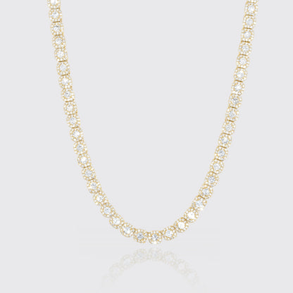 10mm Clustered Tennis Chain - Gold - Cartice™LuxuryJewelryGoldSilverWatchBraceletNecklaceChainIced-outCubanMoissaniteTarnish-freeStainlessDurablePremiumShinePlatedStatementDiamondAffordable