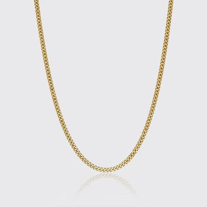 3mm Miami Cuban Link Chain - Gold - Cartice™LuxuryJewelryGoldSilverWatchBraceletNecklaceChainIced-outCubanMoissaniteTarnish-freeStainlessDurablePremiumShinePlatedStatementDiamondAffordable