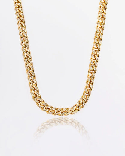 12mm Iced Cuban Link Chain - Gold - Cartice™LuxuryJewelryGoldSilverWatchBraceletNecklaceChainIced-outCubanMoissaniteTarnish-freeStainlessDurablePremiumShinePlatedStatementDiamondAffordable