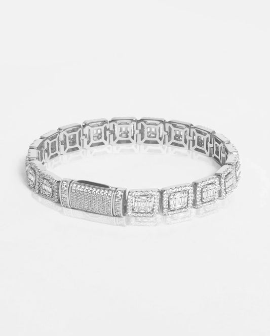 12mm Clustered Tennis Bracelet - White Gold - Cartice™LuxuryJewelryGoldSilverWatchBraceletNecklaceChainIced-outCubanMoissaniteTarnish-freeStainlessDurablePremiumShinePlatedStatementDiamondAffordable