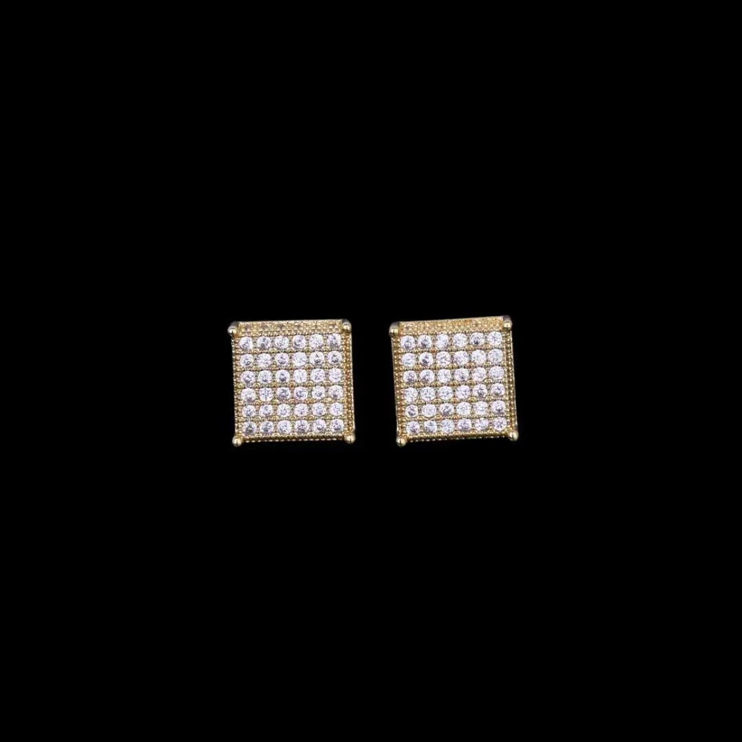 12MM Micro Paved Iced Out Stud Earrings - Cartice™LuxuryJewelryGoldSilverWatchBraceletNecklaceChainIced-outCubanMoissaniteTarnish-freeStainlessDurablePremiumShinePlatedStatementDiamondAffordable