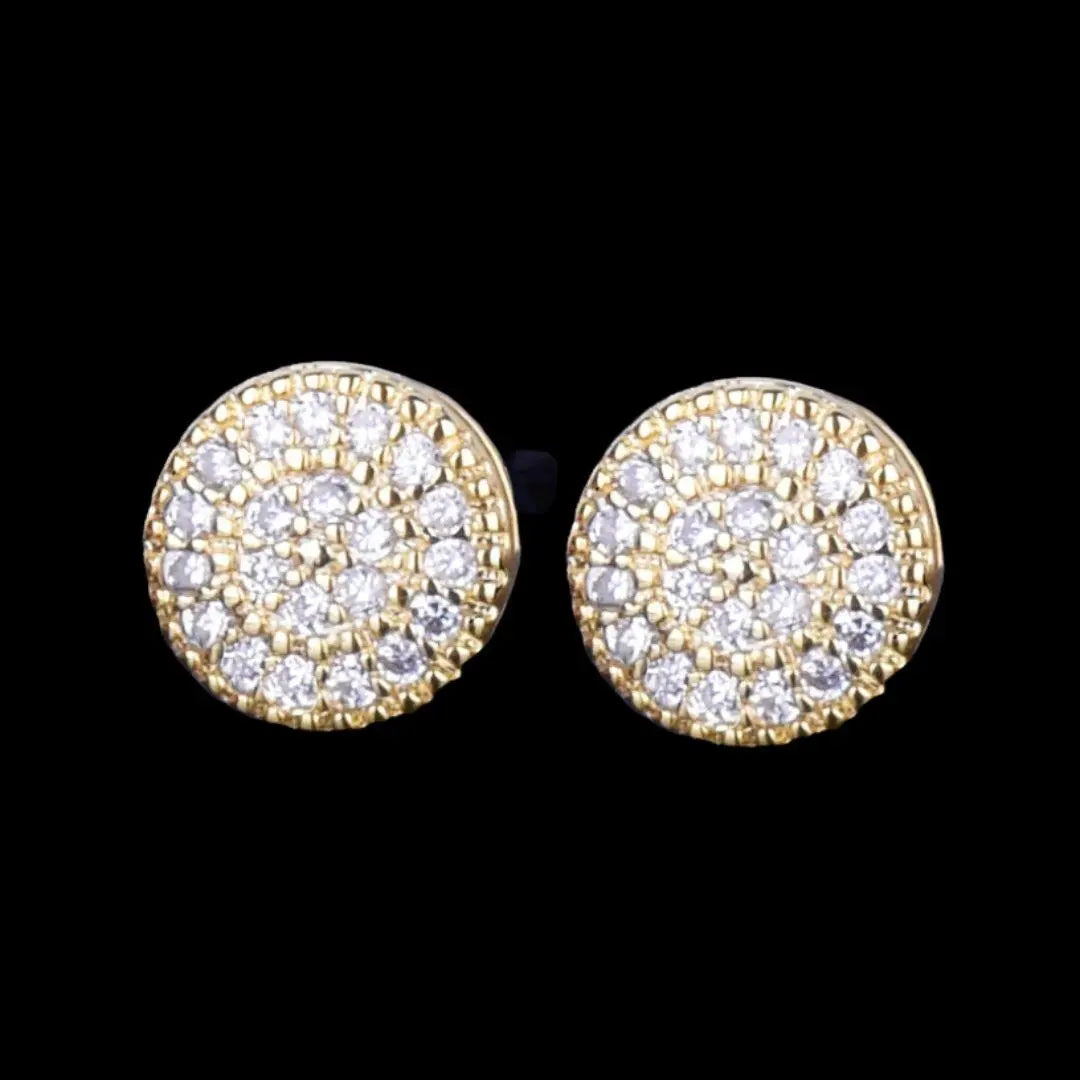 8MM Round Cut Iced Out Stud Earrings - Cartice™LuxuryJewelryGoldSilverWatchBraceletNecklaceChainIced-outCubanMoissaniteTarnish-freeStainlessDurablePremiumShinePlatedStatementDiamondAffordable