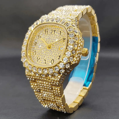 Aquilis Arabic Iced Out Watch - Cartice™LuxuryJewelryGoldSilverWatchBraceletNecklaceChainIced-outCubanMoissaniteTarnish-freeStainlessDurablePremiumShinePlatedStatementDiamondAffordable