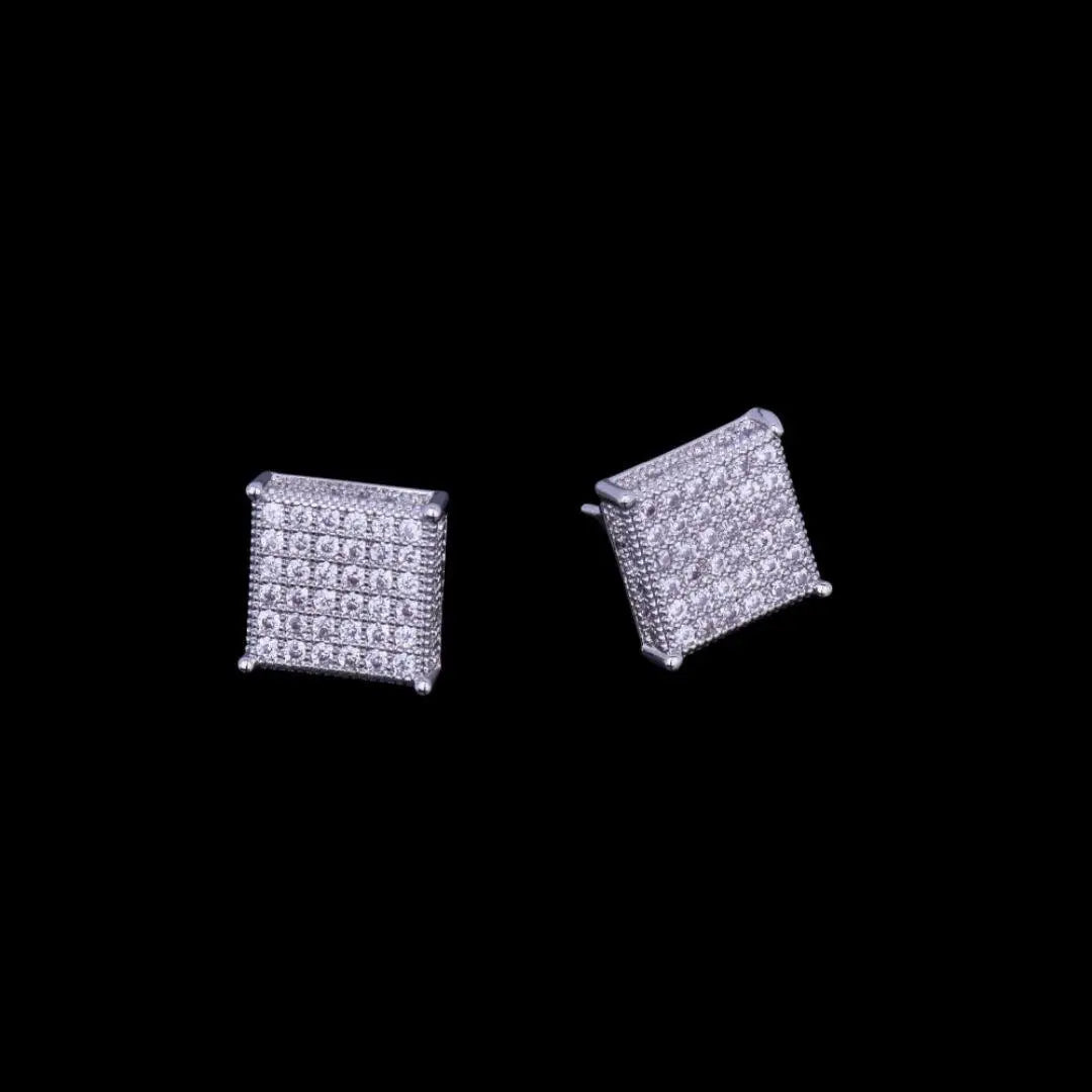 12MM Micro Paved Iced Out Stud Earrings - Cartice™LuxuryJewelryGoldSilverWatchBraceletNecklaceChainIced-outCubanMoissaniteTarnish-freeStainlessDurablePremiumShinePlatedStatementDiamondAffordable