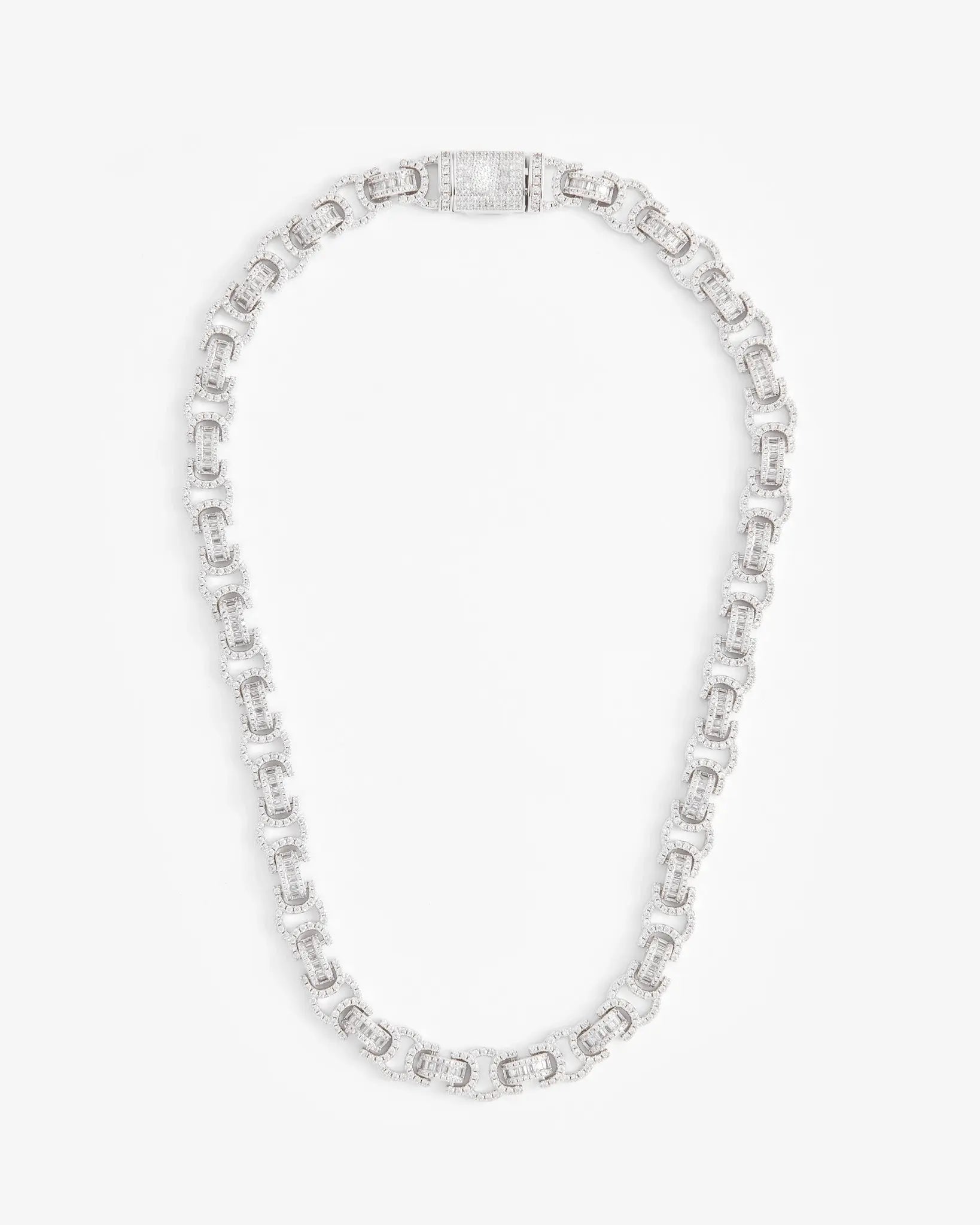 Iced Byzantine Chain - White Gold - Cartice™LuxuryJewelryGoldSilverWatchBraceletNecklaceChainIced-outCubanMoissaniteTarnish-freeStainlessDurablePremiumShinePlatedStatementDiamondAffordable