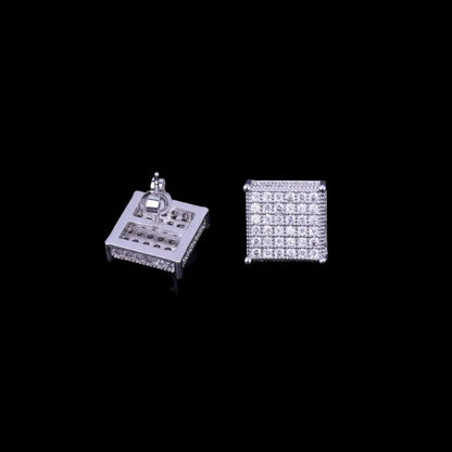 12MM Micro Paved Iced Out Stud Earrings - Cartice™LuxuryJewelryGoldSilverWatchBraceletNecklaceChainIced-outCubanMoissaniteTarnish-freeStainlessDurablePremiumShinePlatedStatementDiamondAffordable