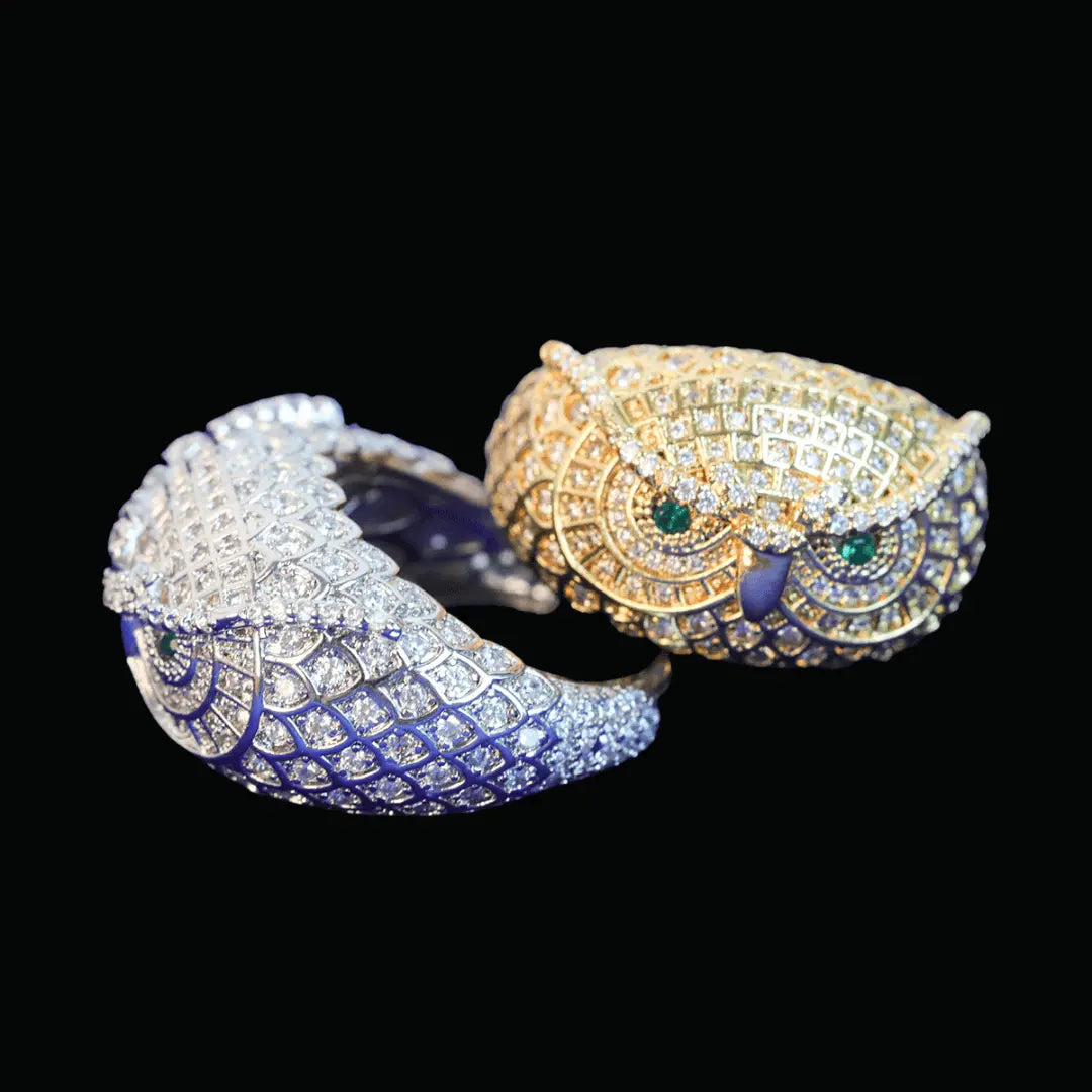 Owl Iced Out Ring - Cartice™LuxuryJewelryGoldSilverWatchBraceletNecklaceChainIced-outCubanMoissaniteTarnish-freeStainlessDurablePremiumShinePlatedStatementDiamondAffordable