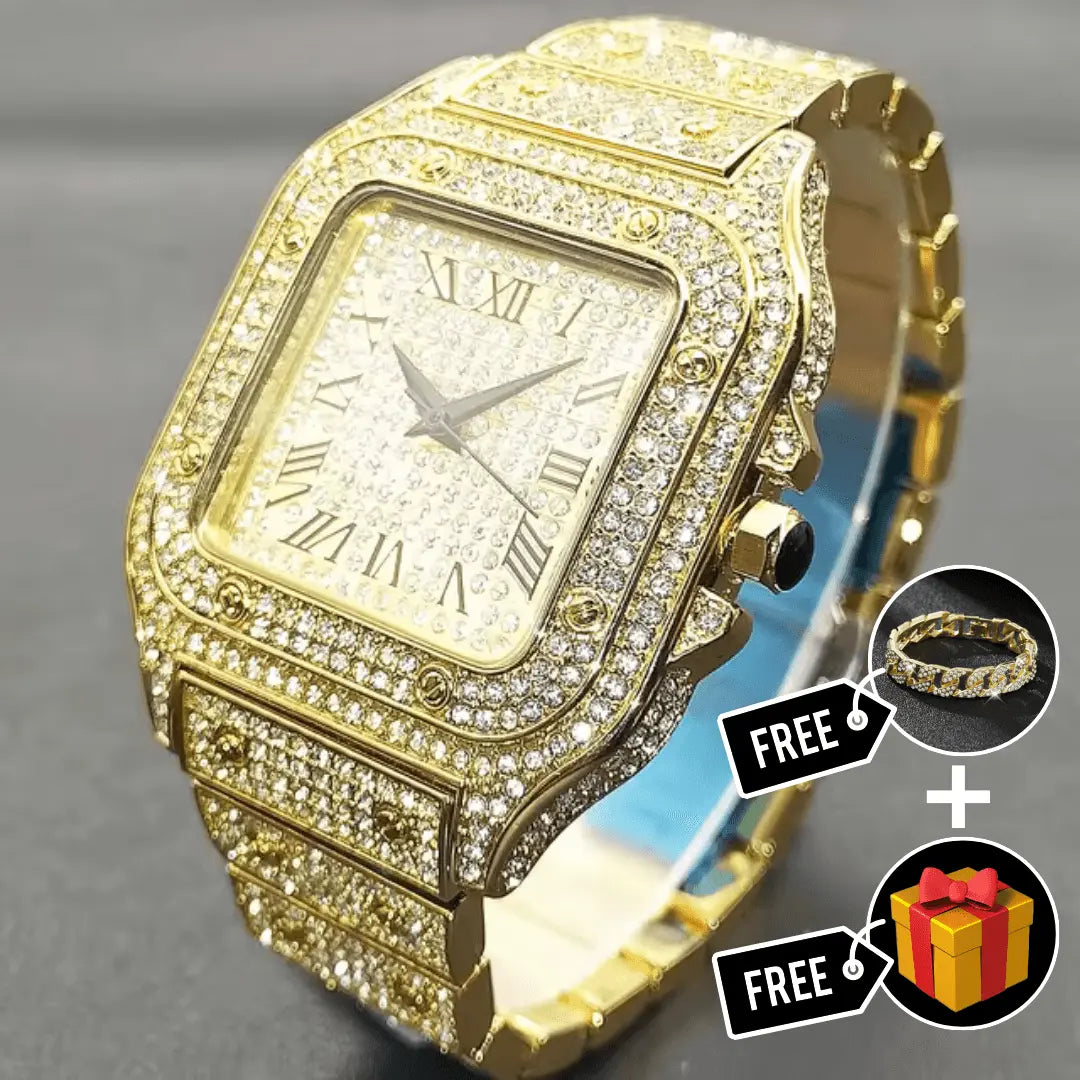 Cartice Iced Out Watch - Cartice™LuxuryJewelryGoldSilverWatchBraceletNecklaceChainIced-outCubanMoissaniteTarnish-freeStainlessDurablePremiumShinePlatedStatementDiamondAffordable