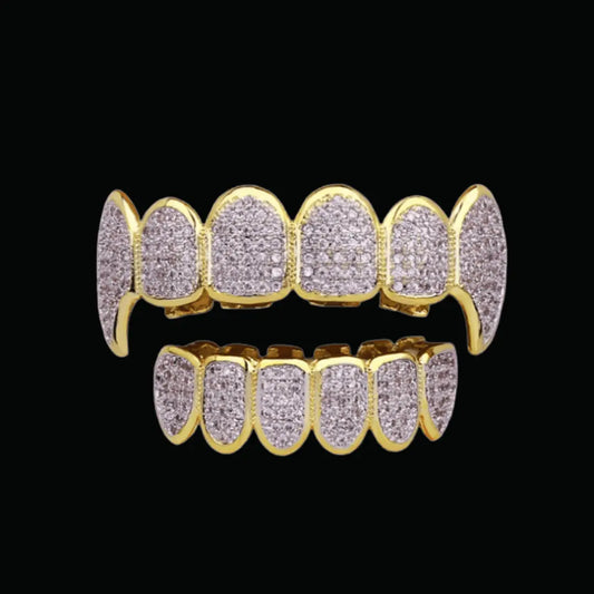 Micro Pave Fuchsia Iced Out Grillz - Cartice™LuxuryJewelryGoldSilverWatchBraceletNecklaceChainIced-outCubanMoissaniteTarnish-freeStainlessDurablePremiumShinePlatedStatementDiamondAffordable