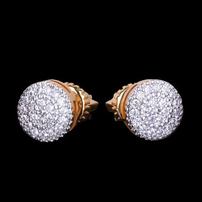 8MM Round Cut Iced Out Stud Earrings - Cartice™LuxuryJewelryGoldSilverWatchBraceletNecklaceChainIced-outCubanMoissaniteTarnish-freeStainlessDurablePremiumShinePlatedStatementDiamondAffordable