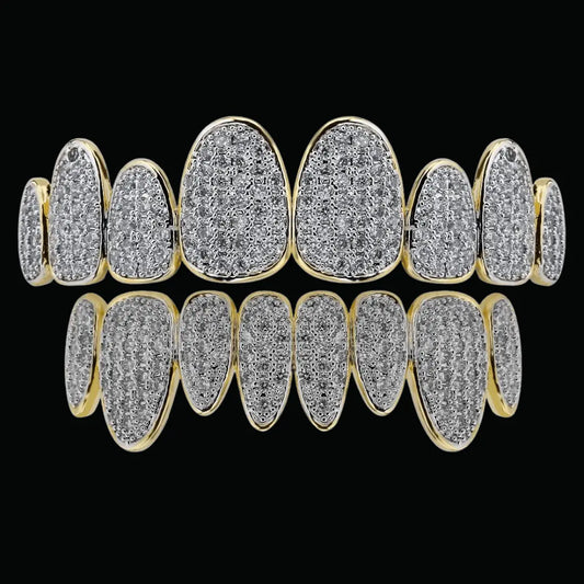 Punk Teeth Caps Iced Out Grillz - Cartice™LuxuryJewelryGoldSilverWatchBraceletNecklaceChainIced-outCubanMoissaniteTarnish-freeStainlessDurablePremiumShinePlatedStatementDiamondAffordable