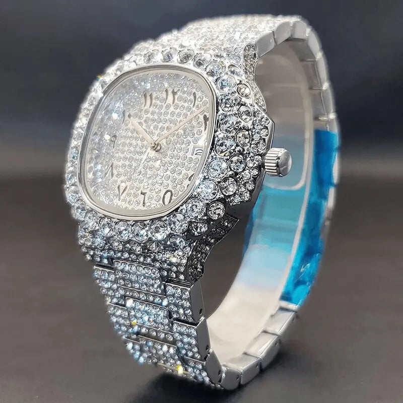 Aquilis Arabic Iced Out Watch - Cartice™LuxuryJewelryGoldSilverWatchBraceletNecklaceChainIced-outCubanMoissaniteTarnish-freeStainlessDurablePremiumShinePlatedStatementDiamondAffordable