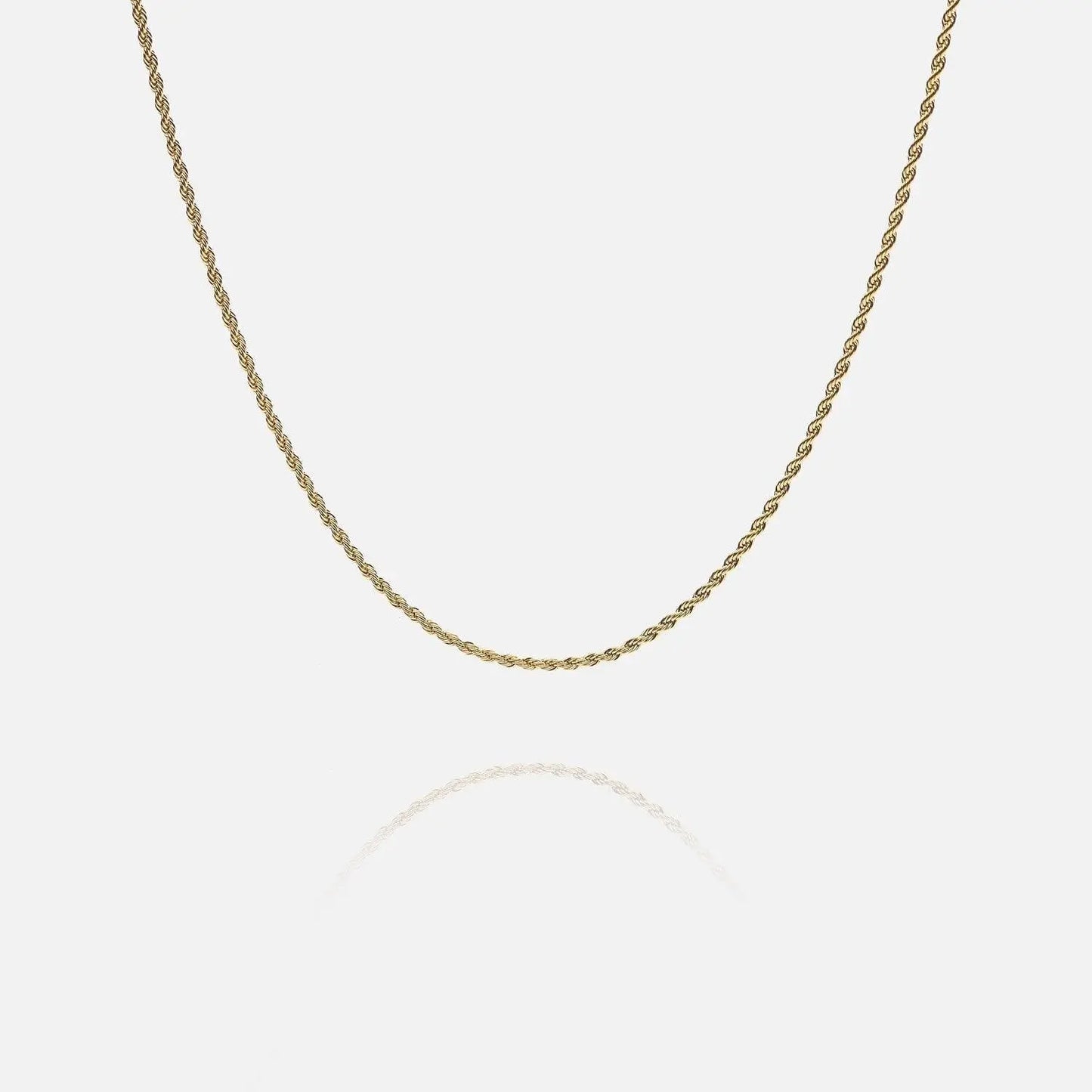 2.5MM Rope Chain - Gold - Cartice™LuxuryJewelryGoldSilverWatchBraceletNecklaceChainIced-outCubanMoissaniteTarnish-freeStainlessDurablePremiumShinePlatedStatementDiamondAffordable