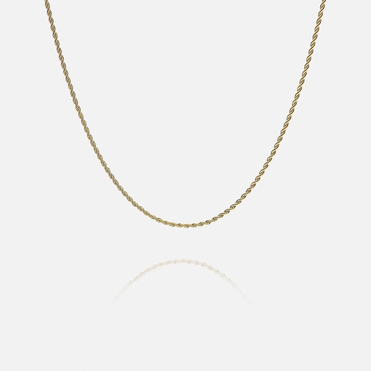 2.5MM Rope Chain - Gold - Cartice™LuxuryJewelryGoldSilverWatchBraceletNecklaceChainIced-outCubanMoissaniteTarnish-freeStainlessDurablePremiumShinePlatedStatementDiamondAffordable