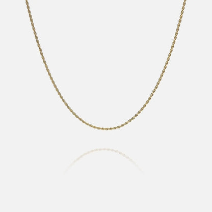 2.5MM Rope Chain - Gold - Cartice™LuxuryJewelryGoldSilverWatchBraceletNecklaceChainIced-outCubanMoissaniteTarnish-freeStainlessDurablePremiumShinePlatedStatementDiamondAffordable