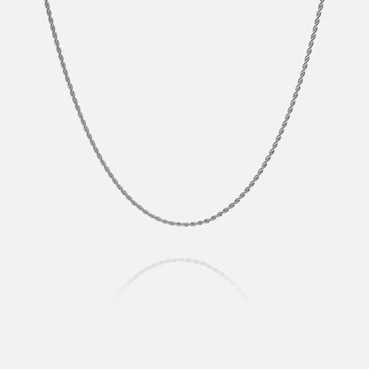 2.5MM Rope Chain - White Gold - Cartice™LuxuryJewelryGoldSilverWatchBraceletNecklaceChainIced-outCubanMoissaniteTarnish-freeStainlessDurablePremiumShinePlatedStatementDiamondAffordable