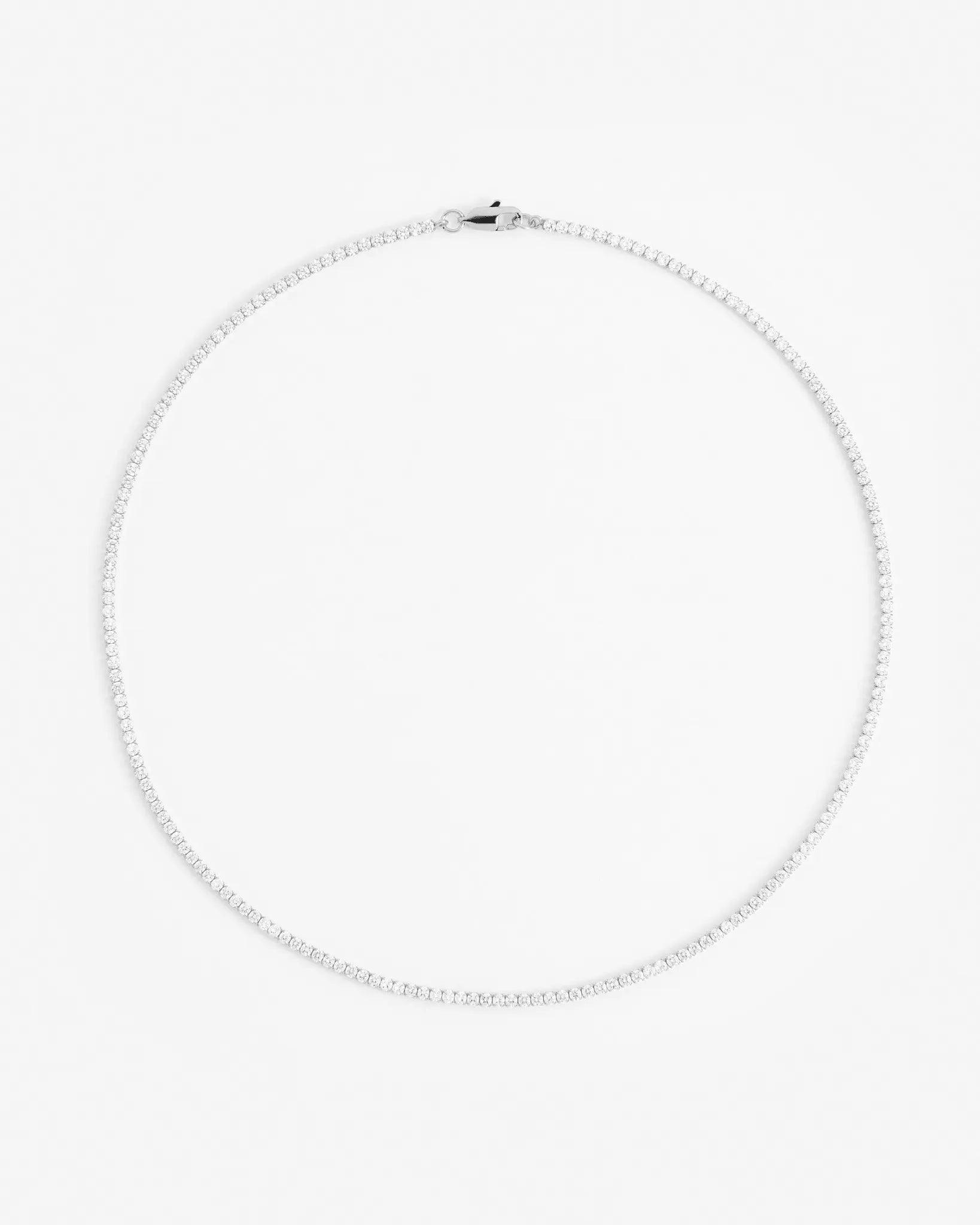 2.5mm Micro Tennis Chain - White Gold - Cartice™LuxuryJewelryGoldSilverWatchBraceletNecklaceChainIced-outCubanMoissaniteTarnish-freeStainlessDurablePremiumShinePlatedStatementDiamondAffordable