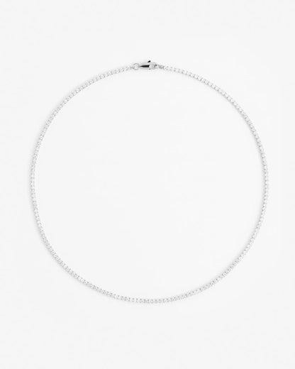 2.5mm Micro Tennis Chain - White Gold - Cartice™LuxuryJewelryGoldSilverWatchBraceletNecklaceChainIced-outCubanMoissaniteTarnish-freeStainlessDurablePremiumShinePlatedStatementDiamondAffordable