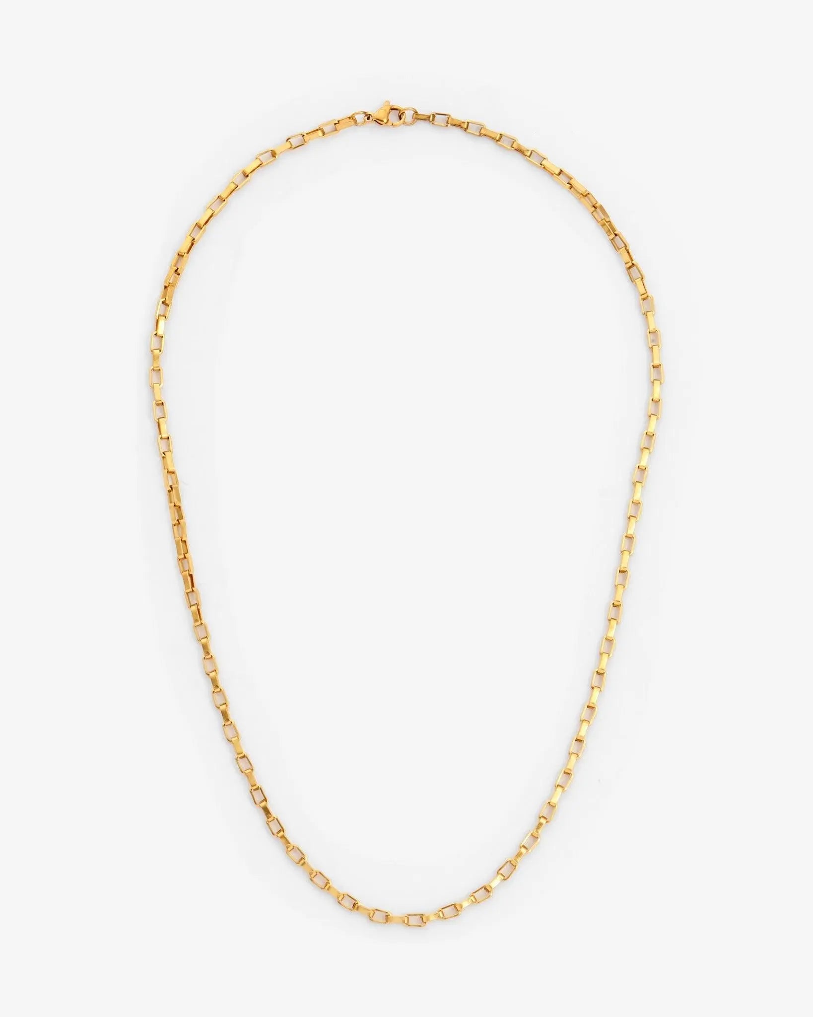 3mm Edge Chain - Gold - Cartice™LuxuryJewelryGoldSilverWatchBraceletNecklaceChainIced-outCubanMoissaniteTarnish-freeStainlessDurablePremiumShinePlatedStatementDiamondAffordable