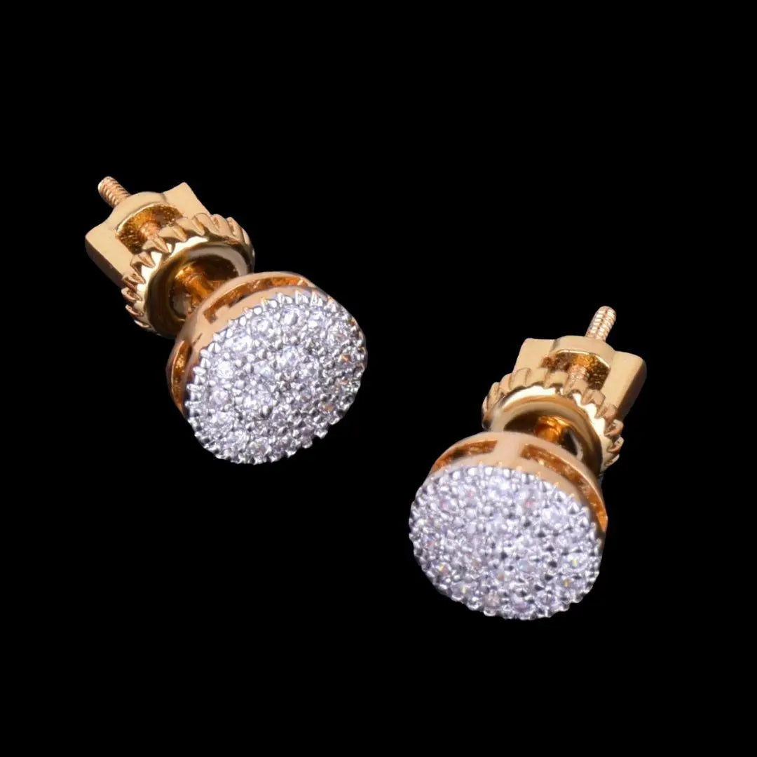 8MM Round Cut Iced Out Stud Earrings - Cartice™LuxuryJewelryGoldSilverWatchBraceletNecklaceChainIced-outCubanMoissaniteTarnish-freeStainlessDurablePremiumShinePlatedStatementDiamondAffordable