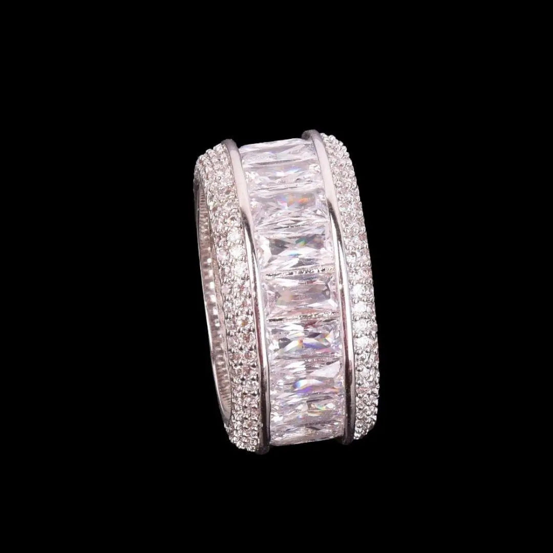 Baguette Cut Iced Out Ring - Cartice™LuxuryJewelryGoldSilverWatchBraceletNecklaceChainIced-outCubanMoissaniteTarnish-freeStainlessDurablePremiumShinePlatedStatementDiamondAffordable