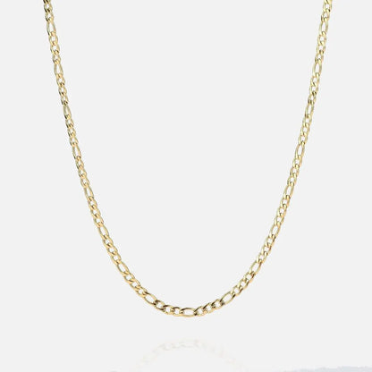 3MM Figaro Chain - Gold - Cartice™LuxuryJewelryGoldSilverWatchBraceletNecklaceChainIced-outCubanMoissaniteTarnish-freeStainlessDurablePremiumShinePlatedStatementDiamondAffordable