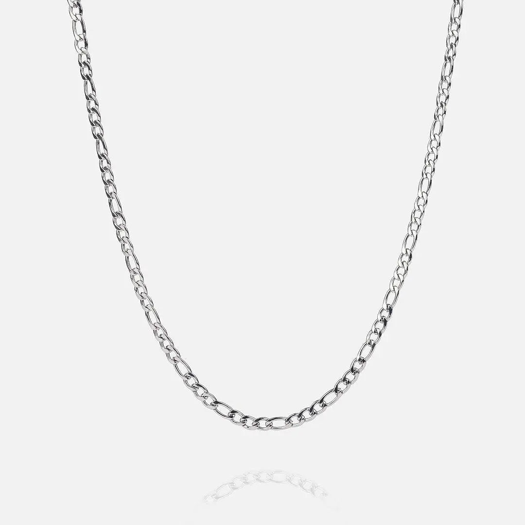 3MM Figaro Chain - White Gold - Cartice™LuxuryJewelryGoldSilverWatchBraceletNecklaceChainIced-outCubanMoissaniteTarnish-freeStainlessDurablePremiumShinePlatedStatementDiamondAffordable