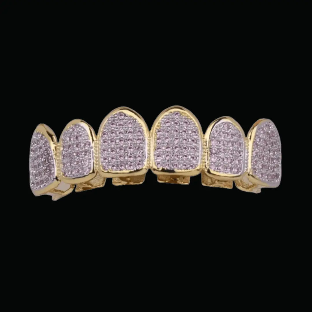 Purple Stones Iced Out Grillz - Cartice™LuxuryJewelryGoldSilverWatchBraceletNecklaceChainIced-outCubanMoissaniteTarnish-freeStainlessDurablePremiumShinePlatedStatementDiamondAffordable