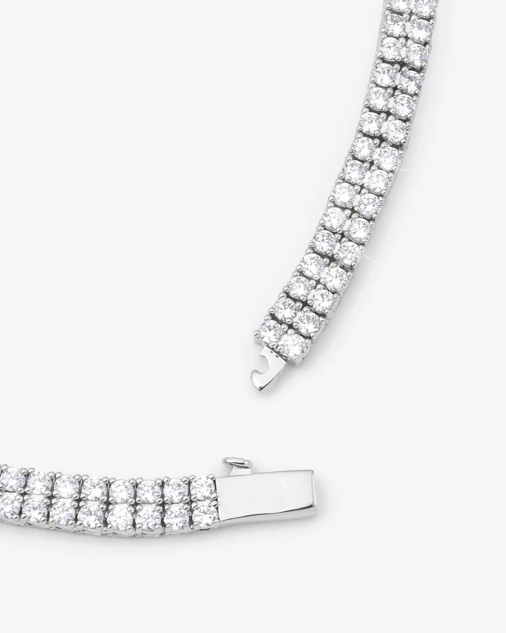 5mm Double Row Tennis Chain - White Gold - Cartice™LuxuryJewelryGoldSilverWatchBraceletNecklaceChainIced-outCubanMoissaniteTarnish-freeStainlessDurablePremiumShinePlatedStatementDiamondAffordable