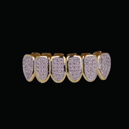 Purple Stones Iced Out Grillz - Cartice™LuxuryJewelryGoldSilverWatchBraceletNecklaceChainIced-outCubanMoissaniteTarnish-freeStainlessDurablePremiumShinePlatedStatementDiamondAffordable