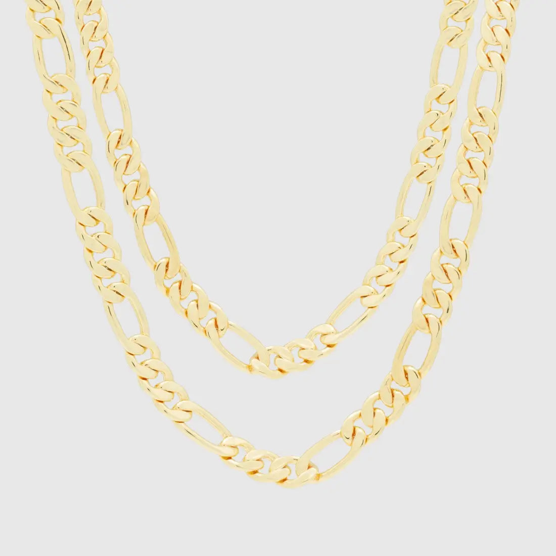 8mm Figaro Chain Choker Set - gold - Cartice™LuxuryJewelryGoldSilverWatchBraceletNecklaceChainIced-outCubanMoissaniteTarnish-freeStainlessDurablePremiumShinePlatedStatementDiamondAffordable