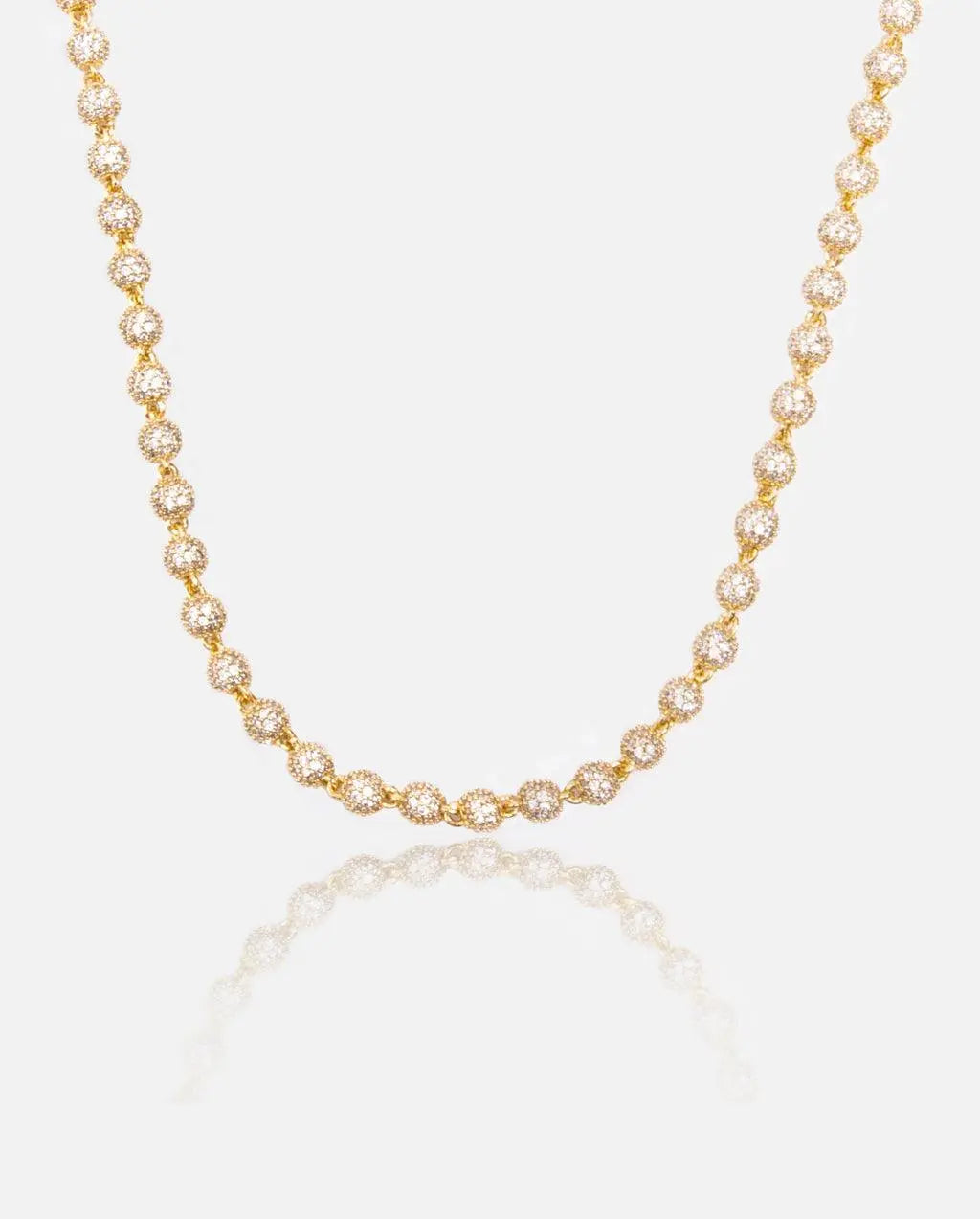 5mm Iced Ball Chain - Gold - Cartice™LuxuryJewelryGoldSilverWatchBraceletNecklaceChainIced-outCubanMoissaniteTarnish-freeStainlessDurablePremiumShinePlatedStatementDiamondAffordable