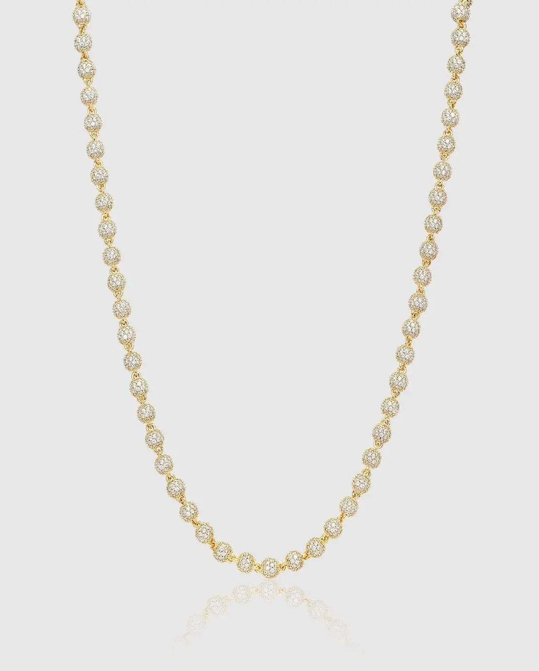 5mm Iced Ball Chain  - Gold - Cartice™LuxuryJewelryGoldSilverWatchBraceletNecklaceChainIced-outCubanMoissaniteTarnish-freeStainlessDurablePremiumShinePlatedStatementDiamondAffordable