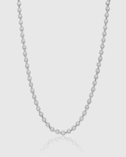 5mm Iced Ball Chain - White Gold - Cartice™LuxuryJewelryGoldSilverWatchBraceletNecklaceChainIced-outCubanMoissaniteTarnish-freeStainlessDurablePremiumShinePlatedStatementDiamondAffordable