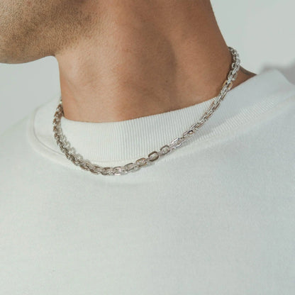 5mm Iced Box Chain - White Gold - Cartice™LuxuryJewelryGoldSilverWatchBraceletNecklaceChainIced-outCubanMoissaniteTarnish-freeStainlessDurablePremiumShinePlatedStatementDiamondAffordable