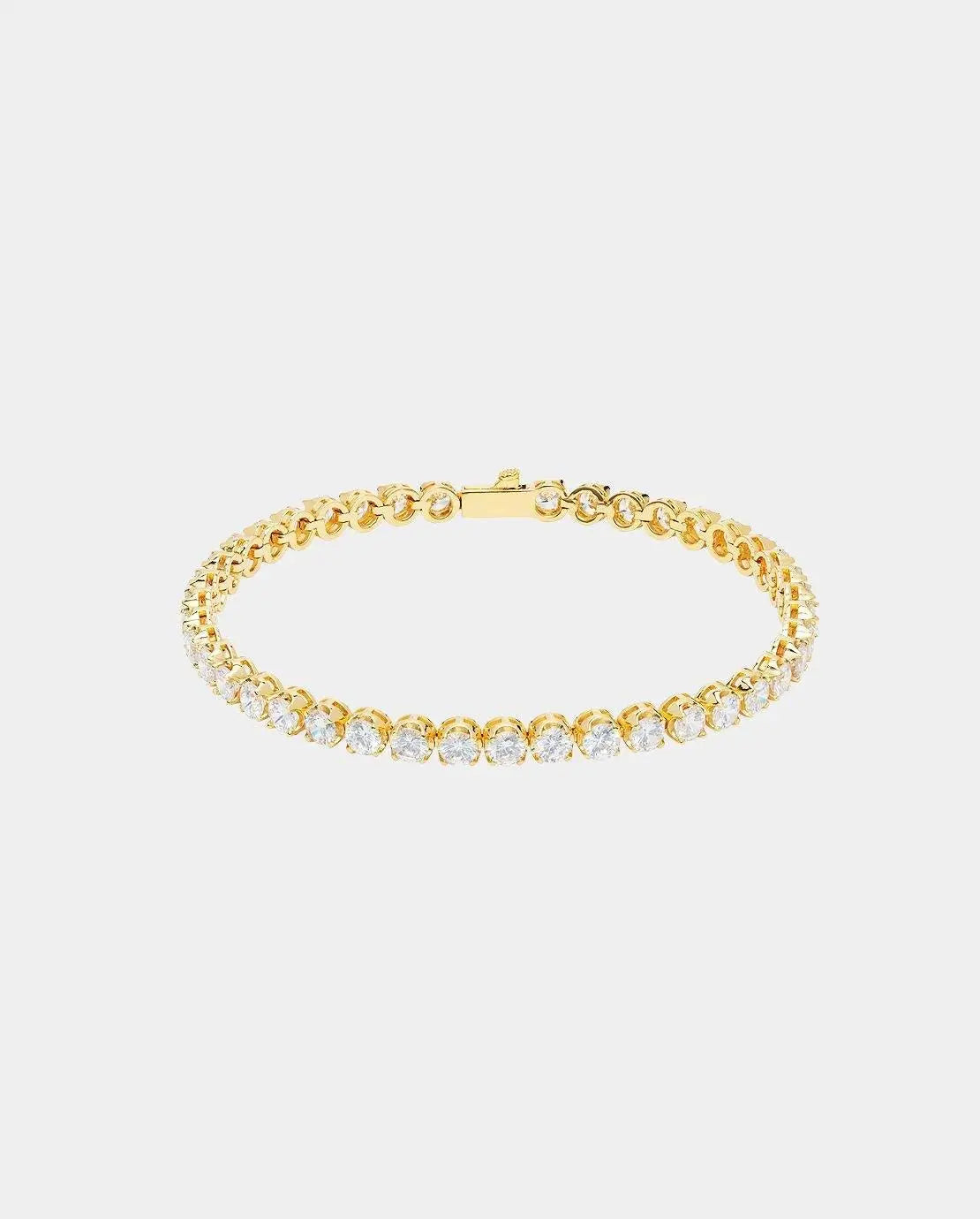 5mm Round Tennis Bracelet - Gold - Cartice™LuxuryJewelryGoldSilverWatchBraceletNecklaceChainIced-outCubanMoissaniteTarnish-freeStainlessDurablePremiumShinePlatedStatementDiamondAffordable