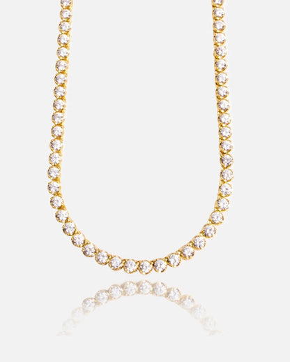 5mm Round Tennis Chain - Gold - Cartice™LuxuryJewelryGoldSilverWatchBraceletNecklaceChainIced-outCubanMoissaniteTarnish-freeStainlessDurablePremiumShinePlatedStatementDiamondAffordable