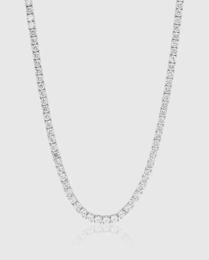 TENNIS CHAIN 5MM - White Gold - Cartice™LuxuryJewelryGoldSilverWatchBraceletNecklaceChainIced-outCubanMoissaniteTarnish-freeStainlessDurablePremiumShinePlatedStatementDiamondAffordable