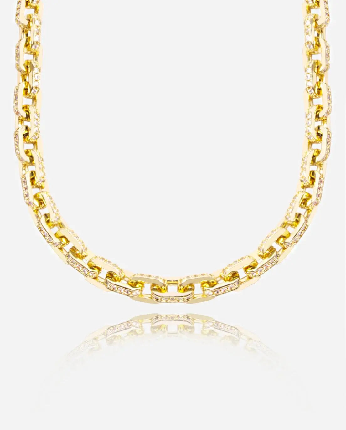 5mm Iced Box Chain - Gold - Cartice™LuxuryJewelryGoldSilverWatchBraceletNecklaceChainIced-outCubanMoissaniteTarnish-freeStainlessDurablePremiumShinePlatedStatementDiamondAffordable