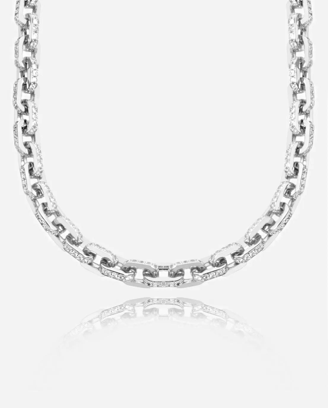 5mm Iced Box Chain - White Gold - Cartice™LuxuryJewelryGoldSilverWatchBraceletNecklaceChainIced-outCubanMoissaniteTarnish-freeStainlessDurablePremiumShinePlatedStatementDiamondAffordable