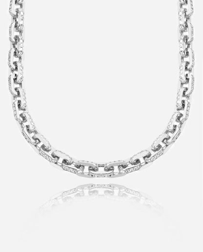 5mm Iced Box Chain - White Gold - Cartice™LuxuryJewelryGoldSilverWatchBraceletNecklaceChainIced-outCubanMoissaniteTarnish-freeStainlessDurablePremiumShinePlatedStatementDiamondAffordable