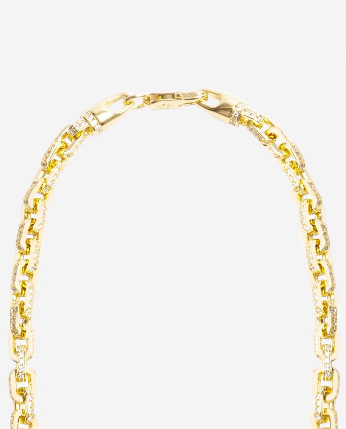 5mm Iced Box Chain - Gold - Cartice™LuxuryJewelryGoldSilverWatchBraceletNecklaceChainIced-outCubanMoissaniteTarnish-freeStainlessDurablePremiumShinePlatedStatementDiamondAffordable