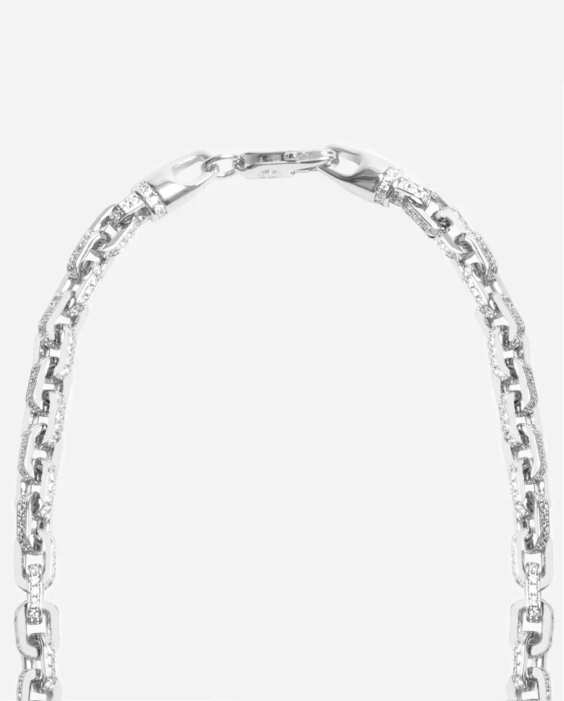 5mm Iced Box Chain - White Gold - Cartice™LuxuryJewelryGoldSilverWatchBraceletNecklaceChainIced-outCubanMoissaniteTarnish-freeStainlessDurablePremiumShinePlatedStatementDiamondAffordable