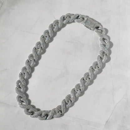 15mm Infinity Diamond Chain - White Gold - Cartice™LuxuryJewelryGoldSilverWatchBraceletNecklaceChainIced-outCubanMoissaniteTarnish-freeStainlessDurablePremiumShinePlatedStatementDiamondAffordable