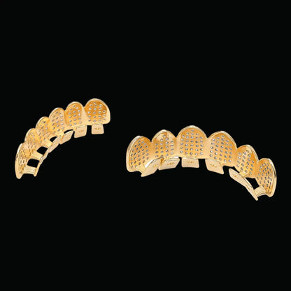 Classic Iced Out Grillz - Cartice™LuxuryJewelryGoldSilverWatchBraceletNecklaceChainIced-outCubanMoissaniteTarnish-freeStainlessDurablePremiumShinePlatedStatementDiamondAffordable