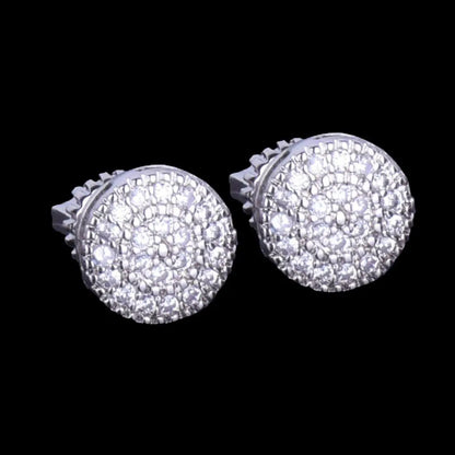 8MM Round Cut Iced Out Stud Earrings - Cartice™LuxuryJewelryGoldSilverWatchBraceletNecklaceChainIced-outCubanMoissaniteTarnish-freeStainlessDurablePremiumShinePlatedStatementDiamondAffordable