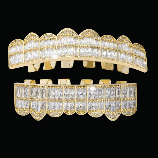 Punk Teeth Iced Out Grillz - Cartice™LuxuryJewelryGoldSilverWatchBraceletNecklaceChainIced-outCubanMoissaniteTarnish-freeStainlessDurablePremiumShinePlatedStatementDiamondAffordable